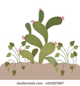 plant in landscape isolated icon