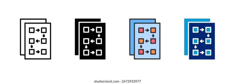 Plant Layout Icon Set Multiple Style Collection