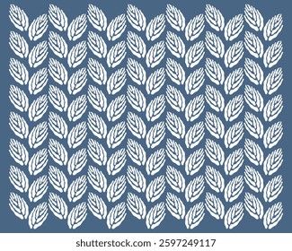 Plant leaf botanical garden fashionable repeated pattern background illustration vector layout textile motif print art editable