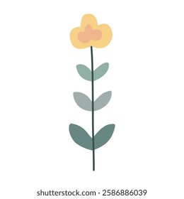 Plant leaf, branch colorful. Icon, vector illustration, graphic design, flat style