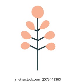 Plant leaf, branch. Icon, vector illustration, graphic design, flat style 