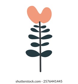 Plant leaf, branch. Icon, vector illustration, graphic design, flat style 