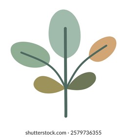 Plant leaf, branch. Icon, vector illustration, graphic design, flat style