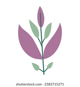 Plant leaf, branch. Icon, vector illustration, graphic design, flat style
