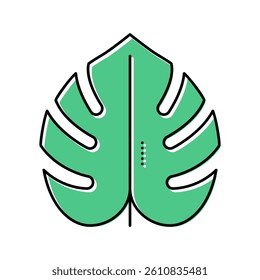 plant leaf color icon vector. plant leaf sign. isolated symbol illustration
