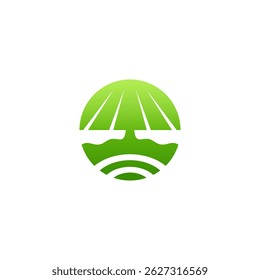 plant Leaf grow Modern Business Logo, fresh colors dynamic green