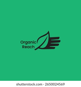 Vetor de ilustração de ícone de mão de folha de planta Vetor de estoque .