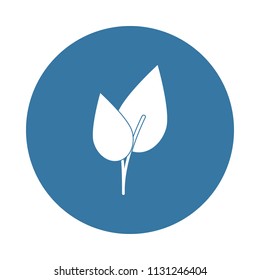 plant leaf icon in Badge style 