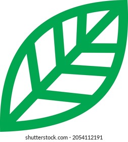 Plant leaf icon with flat style. Isolated vector plant leaf icon image, simple style.