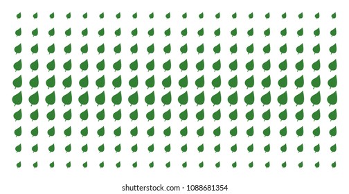 Plant leaf icon halftone pattern, constructed for backgrounds, covers, templates and abstraction concepts. Vector plant leaf items organized into halftone array.