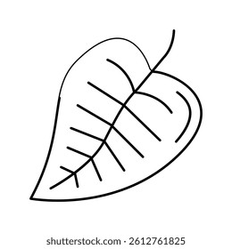 plant leaf line icon vector. plant leaf sign. isolated contour symbol black illustration