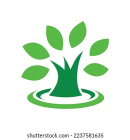 plant leaf logo icon template