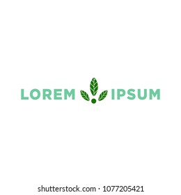 plant leaf logo template vector