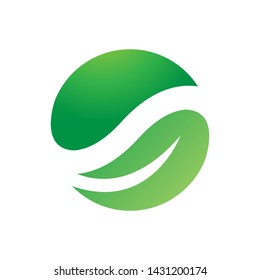 Plant leaf logo template vector nature icon design