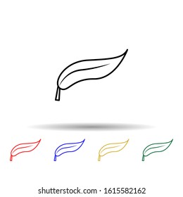 plant leaf multi color style icon. Simple thin line, outline vector of web icons for ui and ux, website or mobile application