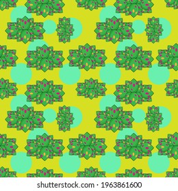 plant leaf seamless pattern background flat illustration