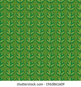 plant leaf seamless pattern background flat illustration