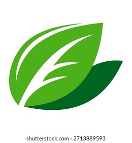 Ilustración de logotipo de Vector de hoja de planta