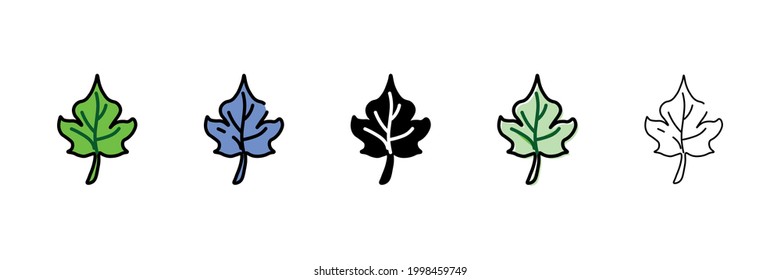 plant leaf vector type icon