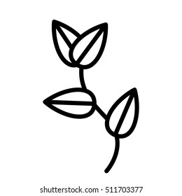Plant with leaves design