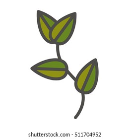 Plant with leaves design