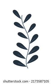 plant leaves icon flat isolated