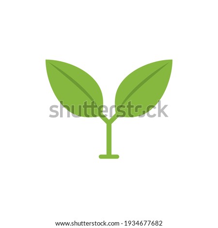 Plant and leaves icon. Leaf symbol of ecology, enviroment and nature. Vegetarian and vegan pictogram design. 