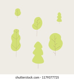plant, leaves, vector illustration flat design can be use as background template, isolated on soft pastel color