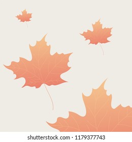 plant, leaves, vector illustration flat design can be use as background template, isolated on soft pastel color