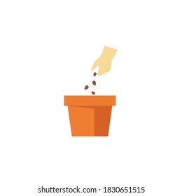 Plant life process illustrtation vector flat design