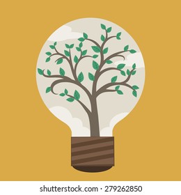 Plant in light bulb