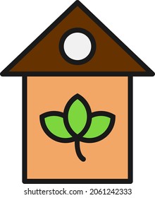 Plant Line Filled Vector Icon Design
