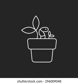 plant line icon