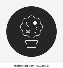plant line icon