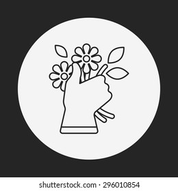 plant line icon