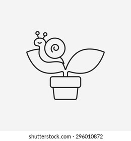 plant line icon