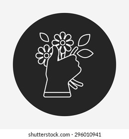 plant line icon