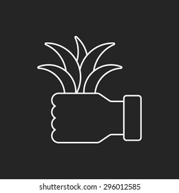 plant line icon