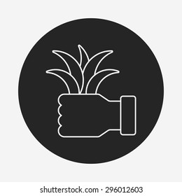 plant line icon