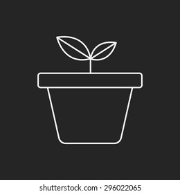 plant line icon