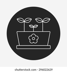 plant line icon