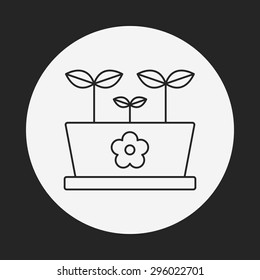 plant line icon