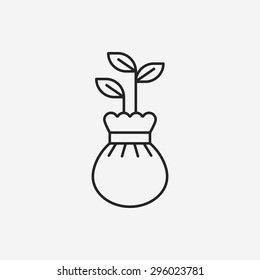 plant line icon