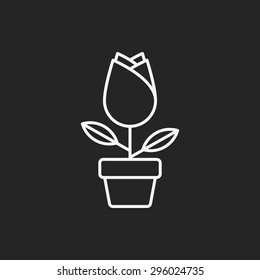 plant line icon