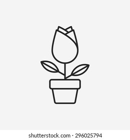 plant line icon