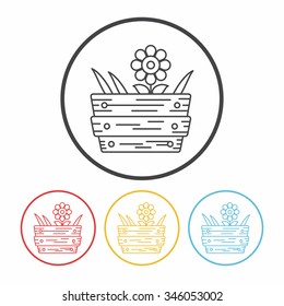 plant line icon