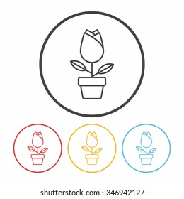 plant line icon