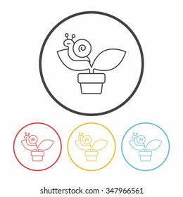 plant line icon
