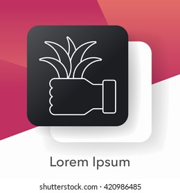 plant line icon