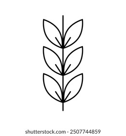 Plant line icon editable stroke vector clipart